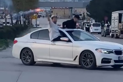 BURSA’DA DÜĞÜN KONVOYUNDA TEHLİKELİ ANLAR