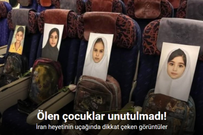 İRAN HEYETİNİN UÇAĞINDA DUYGULANDIRAN DETAY