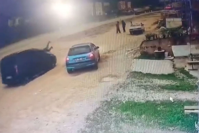 ÖNCE KONUŞTU SONRA ÇARPTI: O ANLAR KAMERADA