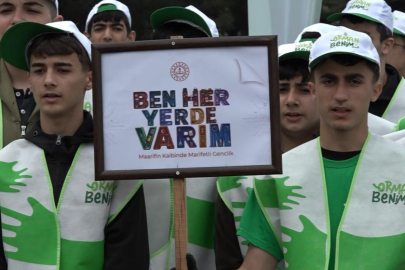 BURSA'DA ÇEVRECİ ÖĞRENCİLER ORMANDA ÇÖP TOPLADI