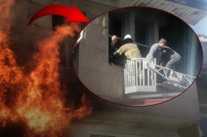 KERPİÇ EV ALEV ALDI; YAŞLI ÇİFT SON ANDA KURTARILDI
