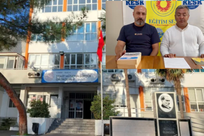 İZMİR'DE YIKIM KARARI OLAN OKULDA KELLE KOLTUKTA EĞİTİM