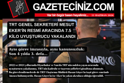TRT RESMİ ARACINDA 3. DEFA UYUŞTURUCU YAKALANDI