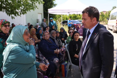 BAŞKAN AYDIN, GELENEKSEL KÖY HAYRINA KATILDI