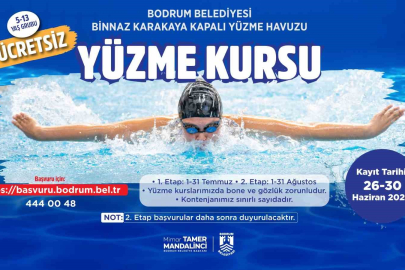 BODRUM BELEDİYESİ YAZA YÜZME KURSUYLA BAŞLIYOR