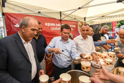 BAŞKAN AYDIN VATANDAŞLARLA AŞURE BEREKETİNİ PAYLAŞTI
