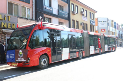 BURSA'NIN İLK METROBÜSÜ, İNEGÖL'DE TESTLERE BAŞLADI