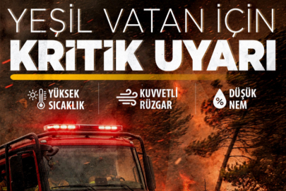 5 İL İÇİN ORMAN YANGINLARINA KARŞI KUVVETLİ RÜZGÂR UYARISI