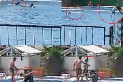 BOĞULMAK ÜZERE OLAN ÇOCUĞU HAVUZ GÖREVLİSİ KURTARDI