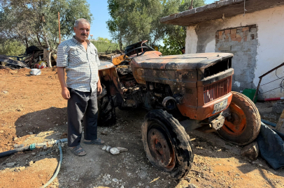 KENDİ KENDİNE ÇALIŞAN TRAKTÖR YANGIN ÇIKARDI