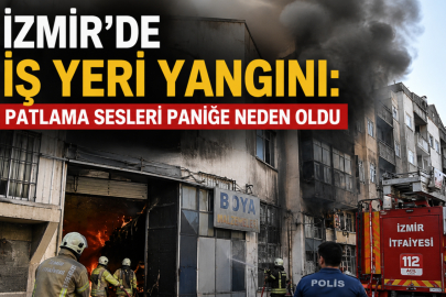 İZMİR'DE BOYA İŞLETMESİ CAYIR CAYIR YANDI
