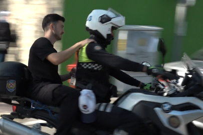 KPSS'YE KİMLİKSİZ GELDİ: YARDIMINA MOTORLU POLİS YETİŞTİ