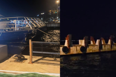 BURSA'DA DENİZ OTOBÜSÜ İSKELEYE ÇARPTI, BURUN KISMI HASAR ALDI
