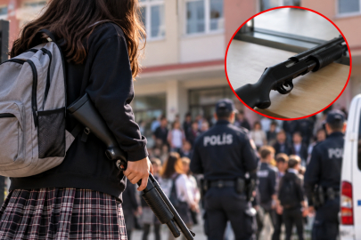 VAN'DA OKULA POMPALI TÜFEKLE GELEN ÖĞRENCİYE MÜDAHALE