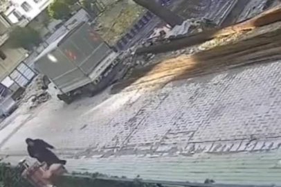FACİANIN EŞİĞİNDEN DÖNÜLDÜ: AĞAÇ SANİYELER SONRA DEVRİLDİ