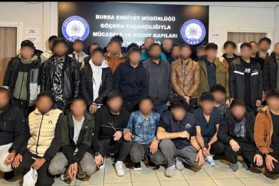 BURSA'DA 65 GÖÇMEN İLE 11 ŞÜPHELİ YAKALANDI