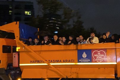 SARIYER'DE 200 ÇALIŞAN KAMYONLARLA KURTARILDI