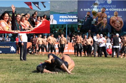 BÜŞRA ÖZDEMİR, KAŞ YAĞLI GÜREŞLERİNİ KADIN MUHTARLARLA İZLEDİ