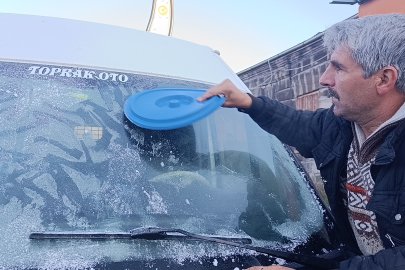 KARS'A KIŞ GELDİ: TERMOMETRE EKSİ 6’YI GÖRDÜ