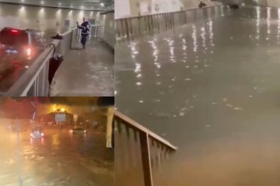 TUZLA VE PENDİK'TE YOLLAR SELE TESLİM: ARAÇLAR MAHSUR KALDI