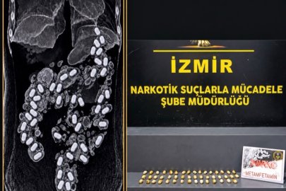 İZMİR'DE KURYENİN MİDESİNDEN 47 ADET KAPSÜL ÇIKTI